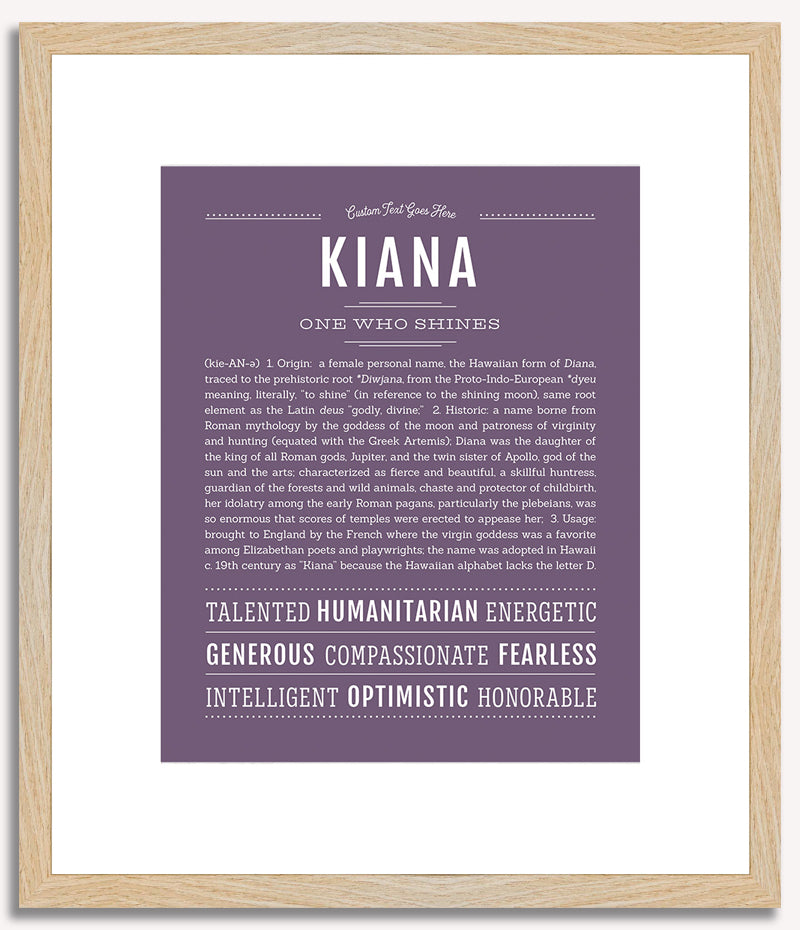 Kiana | Name Art Print