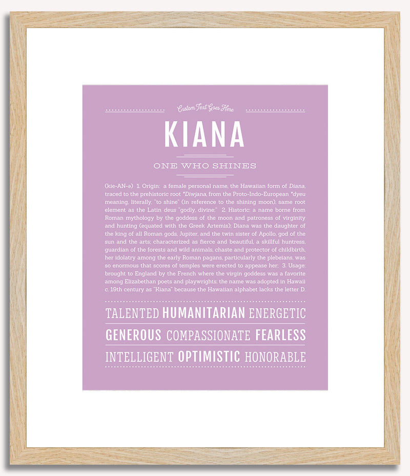 Kiana | Name Art Print