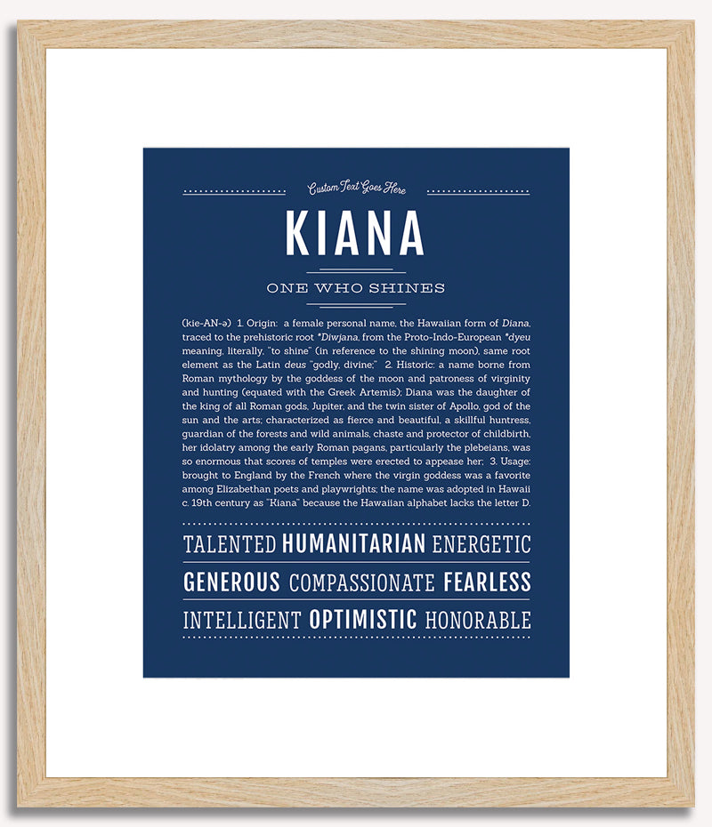 Kiana | Name Art Print