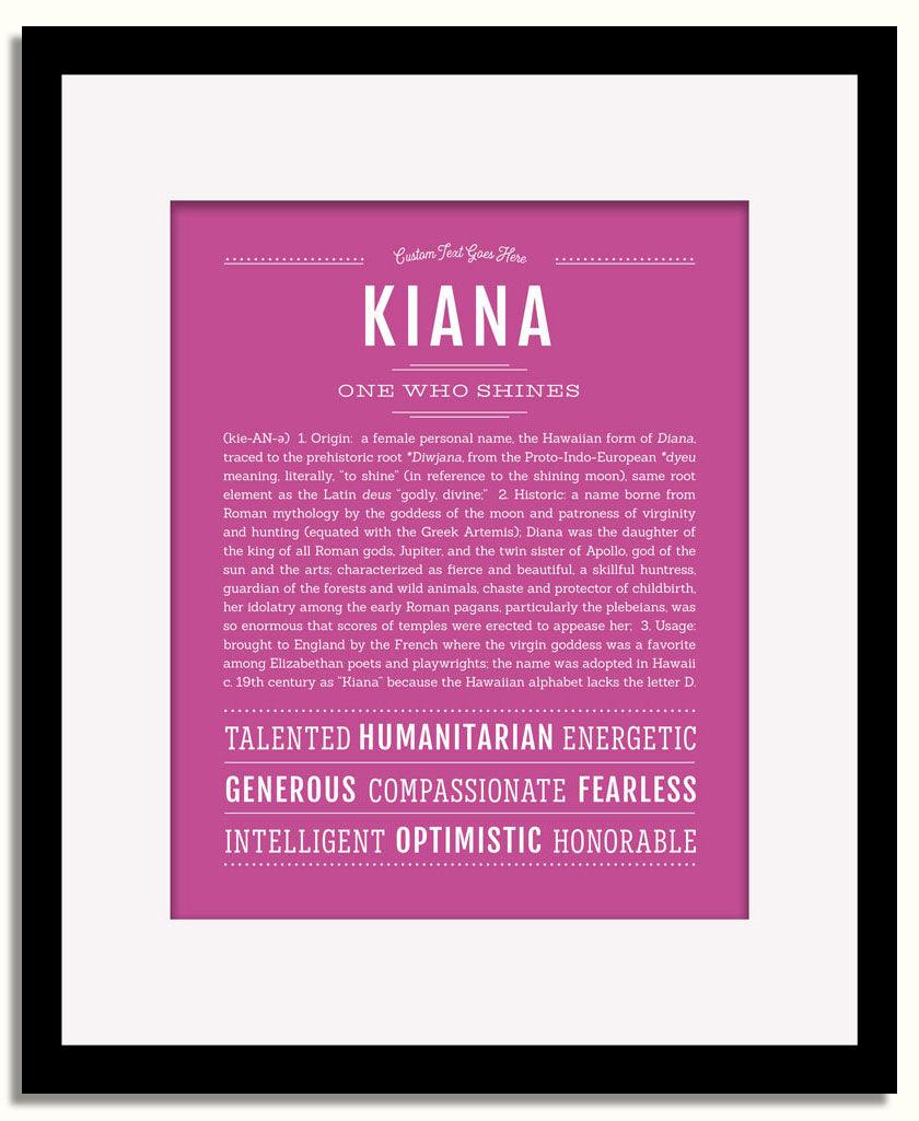 Frame Options | Dark Pink | Black Frame, Matted