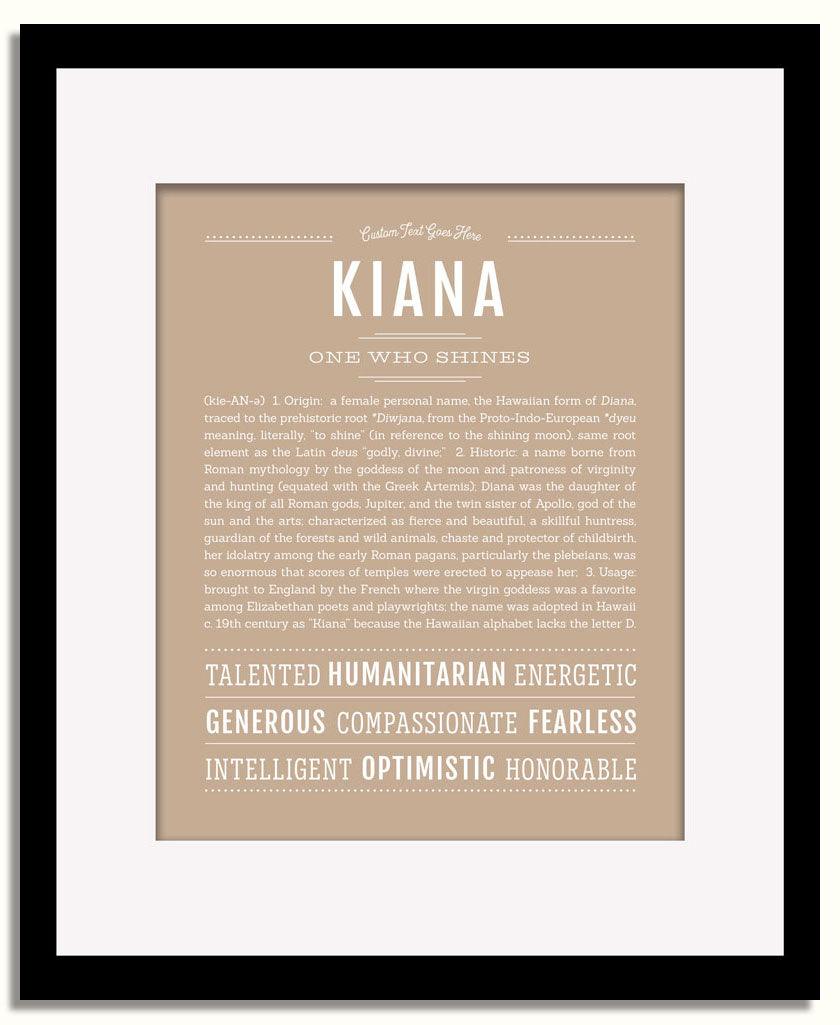 Frame Options | Tan | Black Frame, Matted