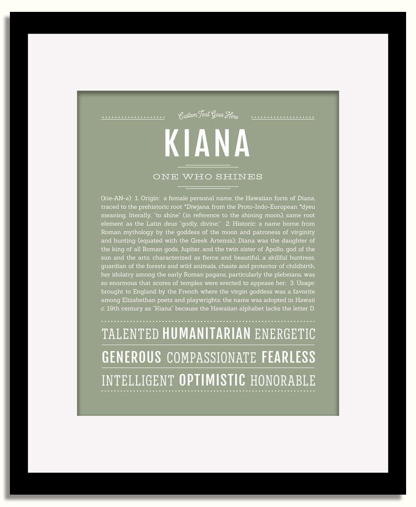 Frame Options | Sage | Black Frame, Matted