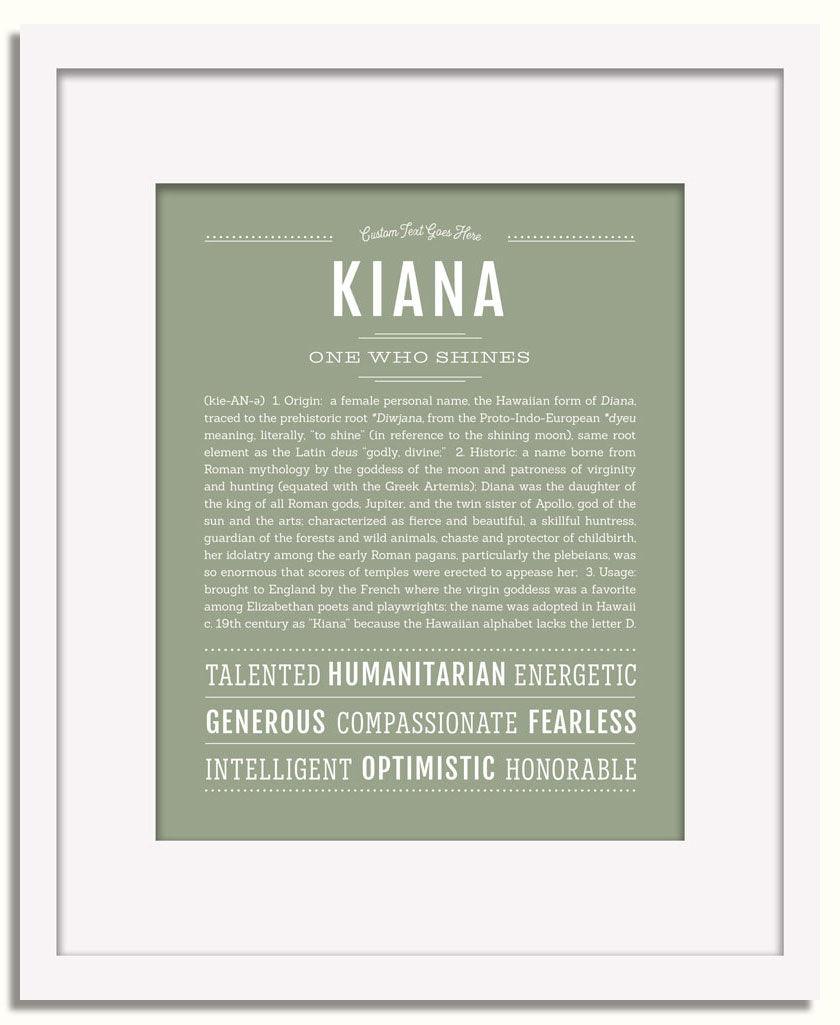 Frame Options | Sage | White Frame, Matted