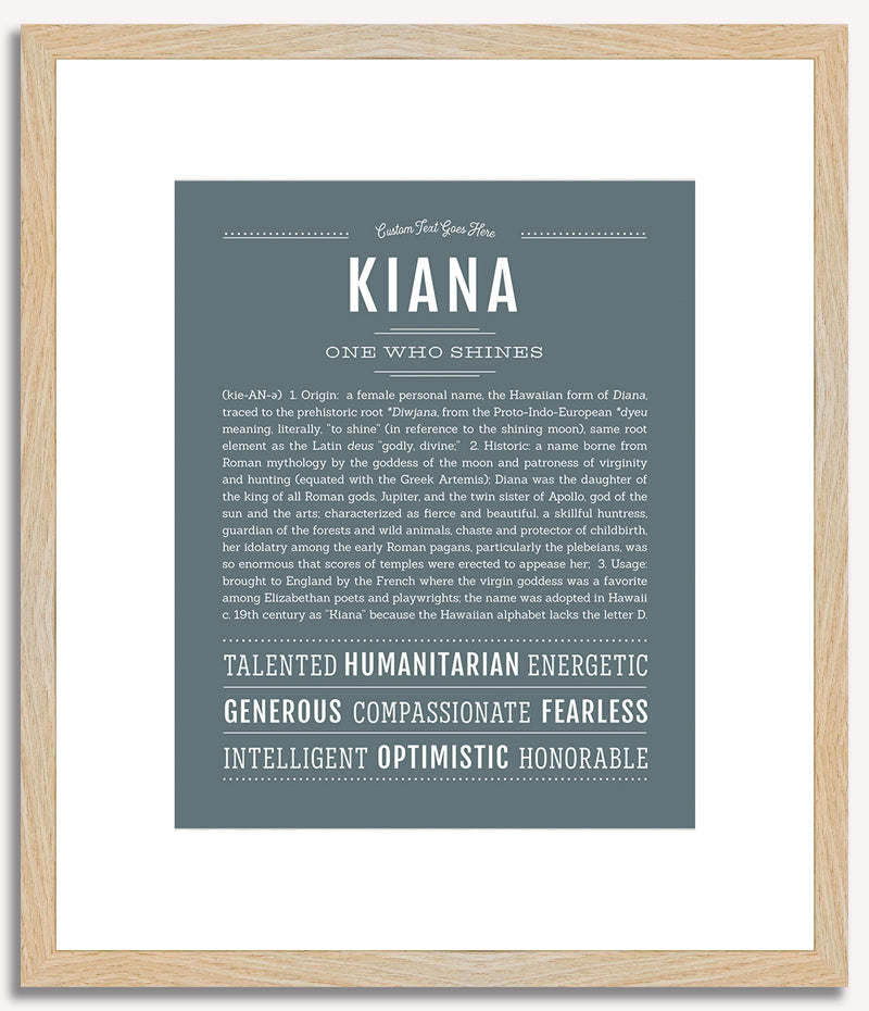 Kiana | Name Art Print