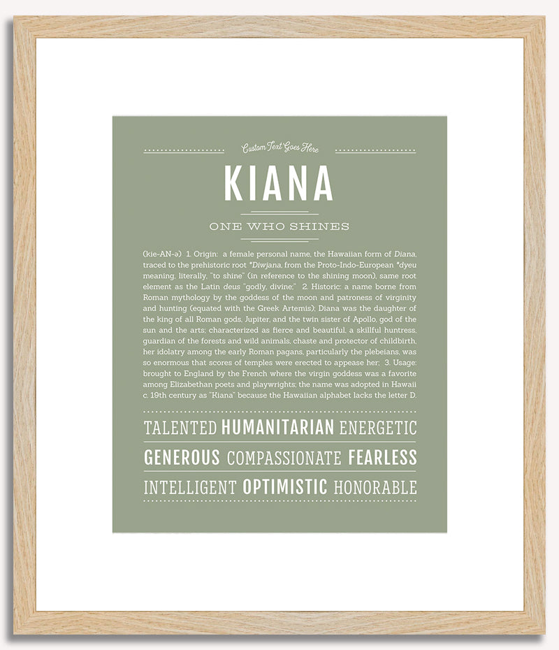 Kiana | Name Art Print