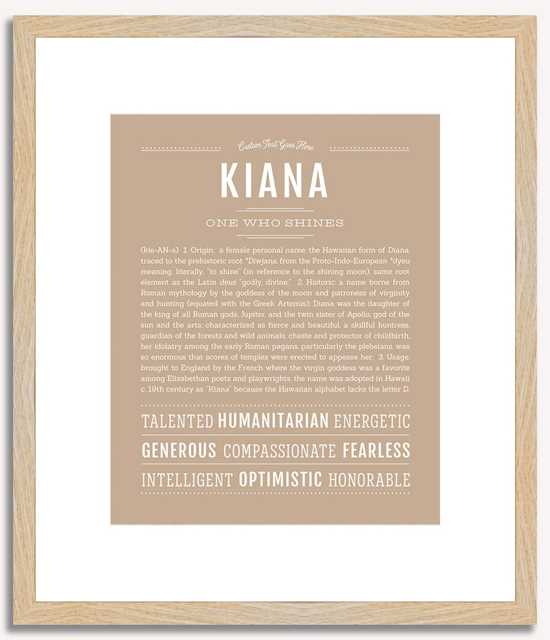 Kiana | Name Art Print