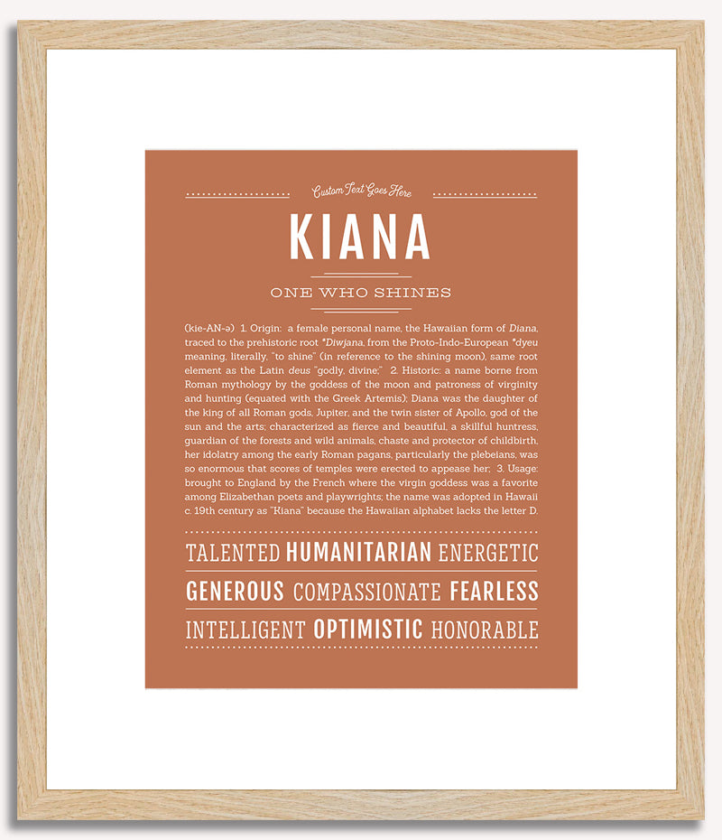 Kiana | Name Art Print