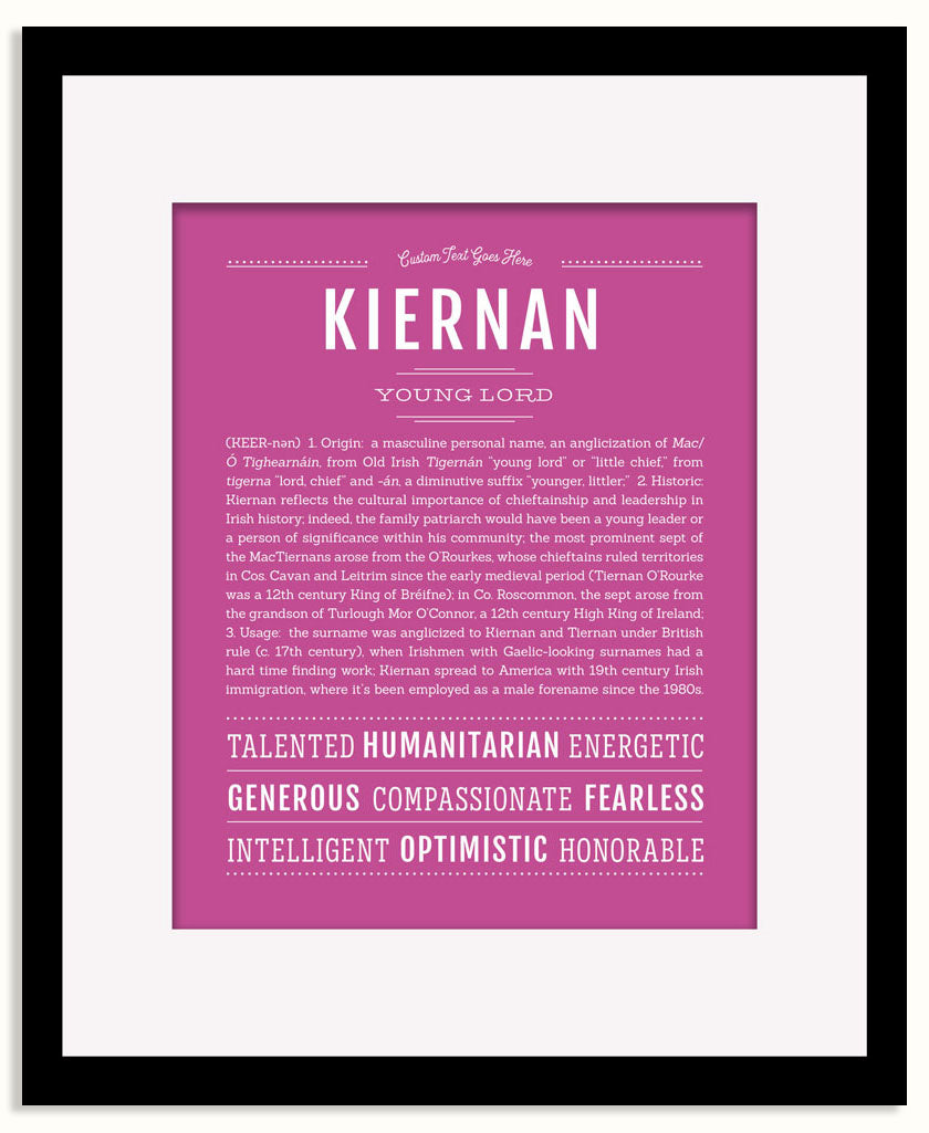 Frame Options | Dark Pink | Black Frame, Matted