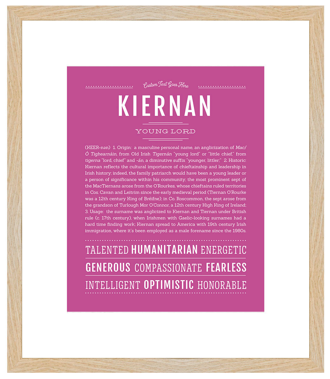Frame Options | Dark Pink | Maple Frame, Matted