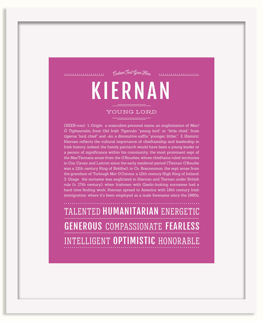 Frame Options | Dark Pink | White Frame, Matted