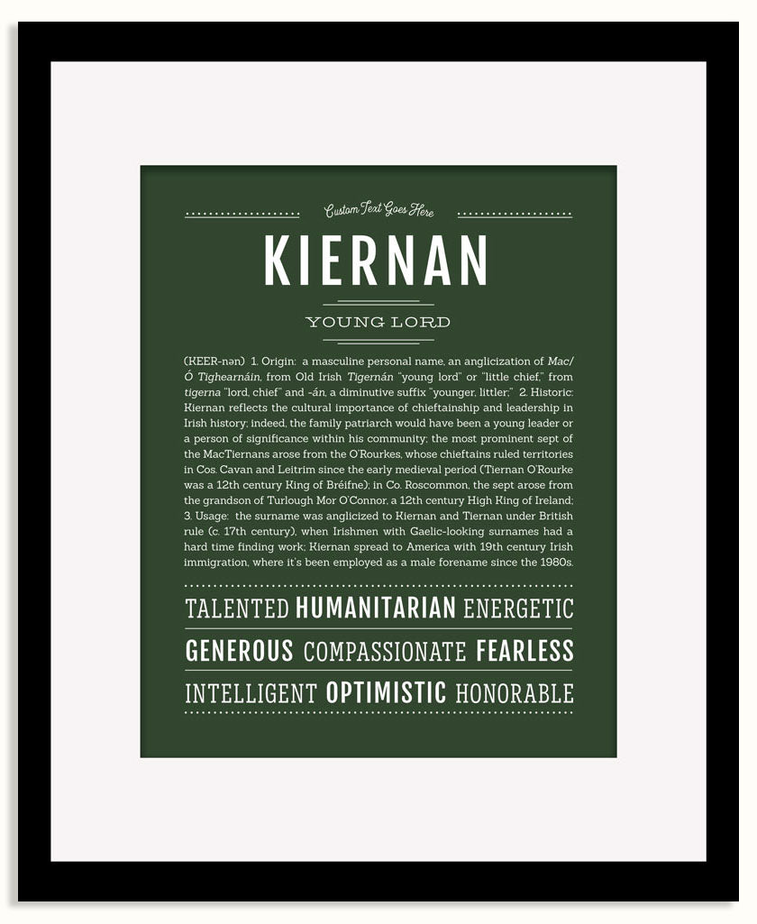 Frame Options | Deep Forest | Black Frame, Matted