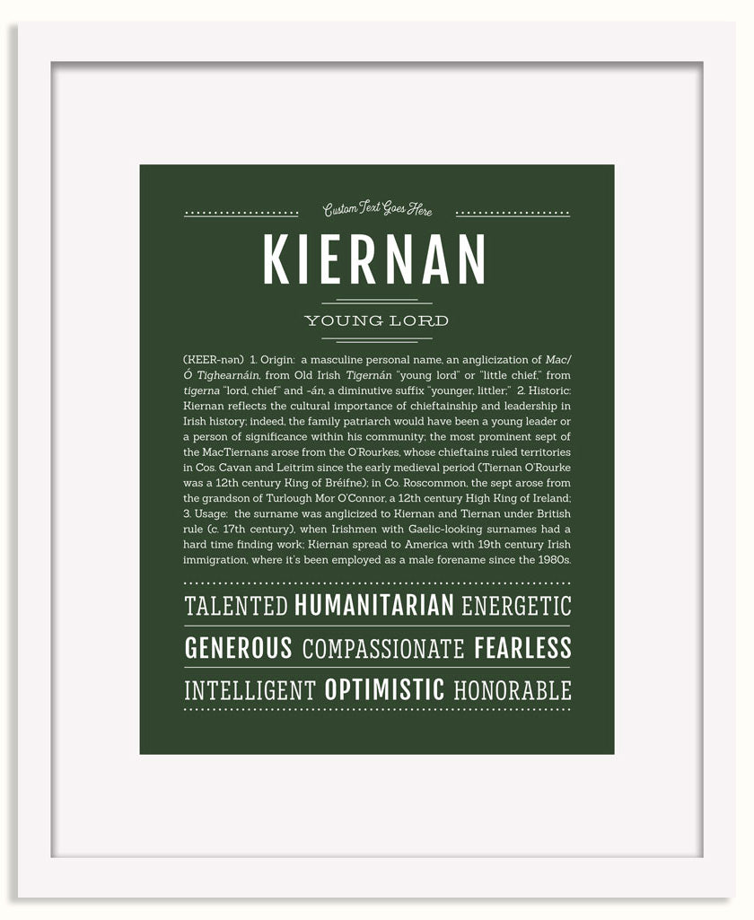 Frame Options | Deep Forest | White Frame, Matted