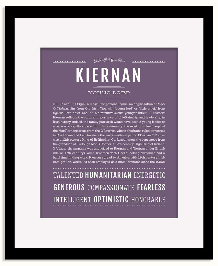 Frame Options | Deep Purple | Black Frame, Matted