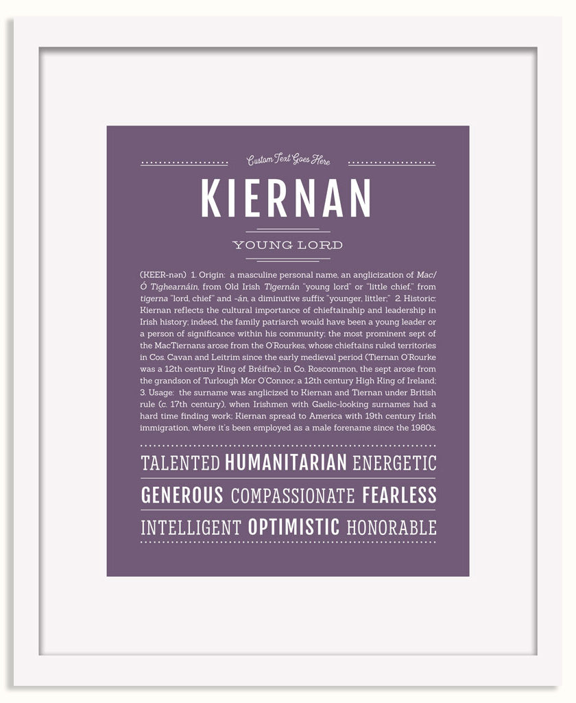 Frame Options | Deep Purple | White Frame, Matted