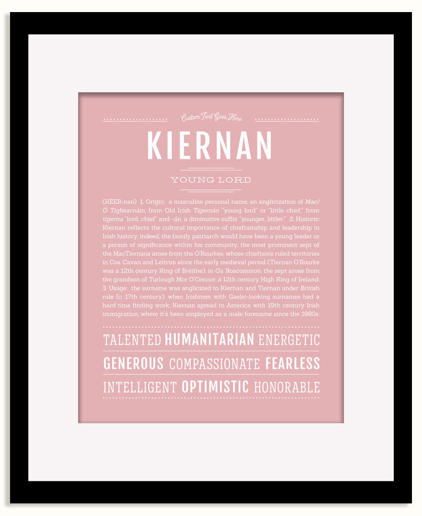 Frame Options | Dusty Rose | Black Frame, Matted