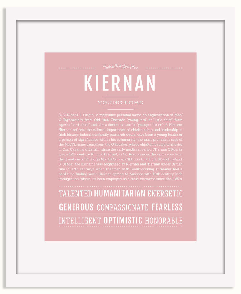 Frame Options | Dusty Rose | White Frame, Matted