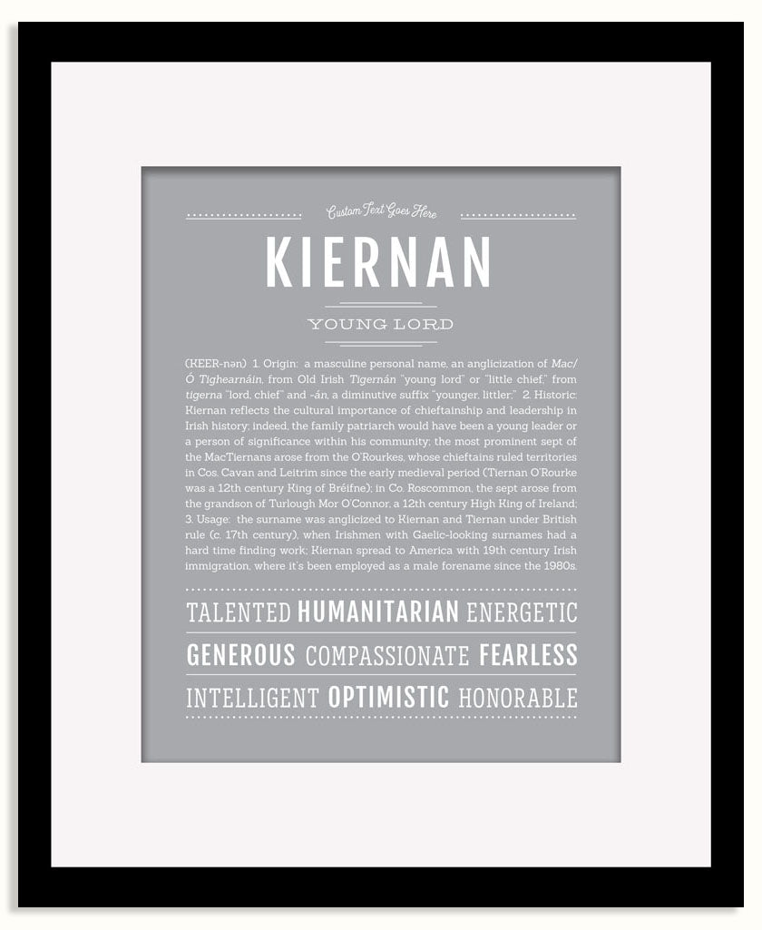Frame Options | Light Gray | Black Frame, Matted