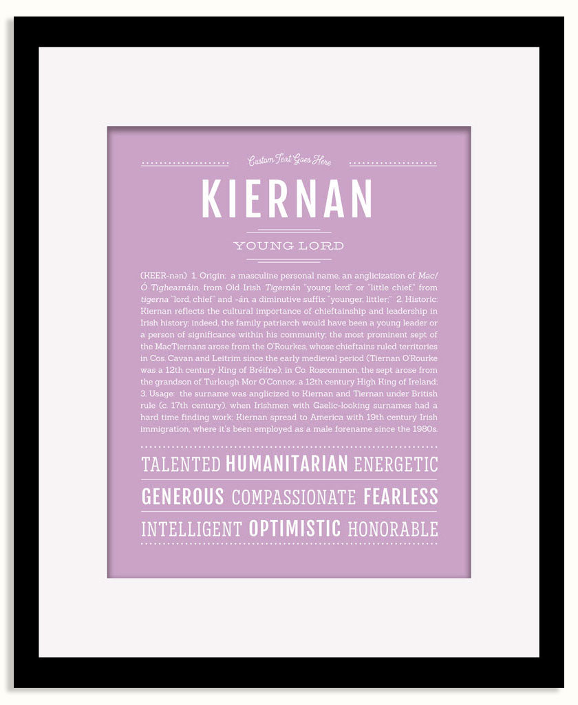 Frame Options | Lilac | Black Frame, Matted