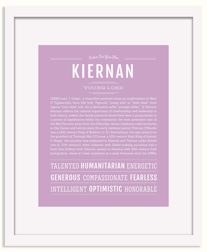 Frame Options | Lilac | White Frame, Matted