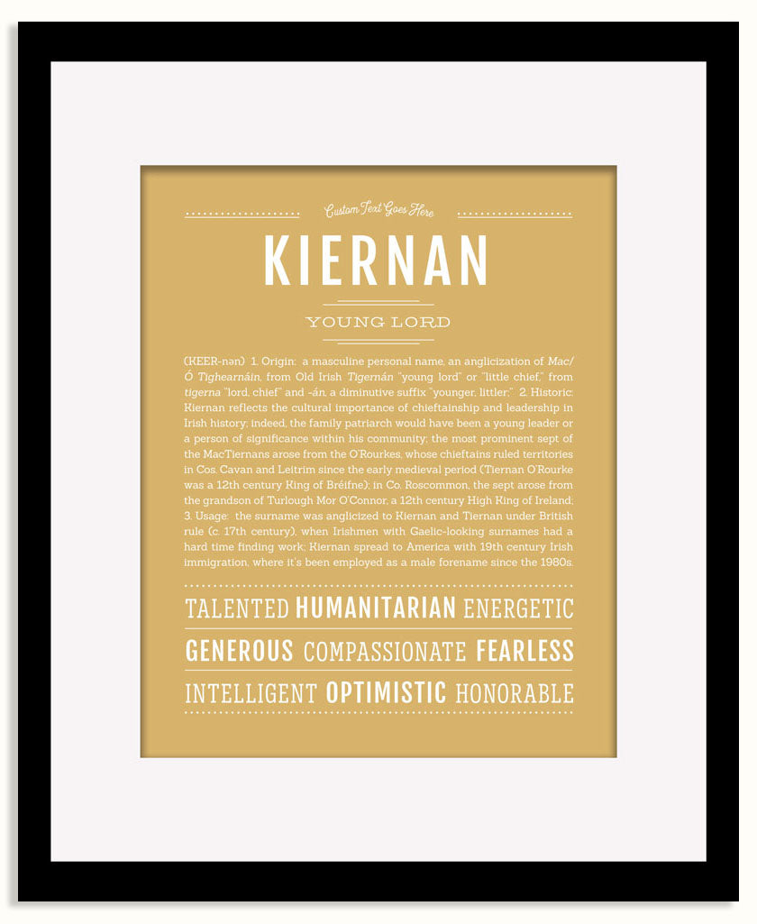 Frame Options | Matte Gold | Black Frame, Matted