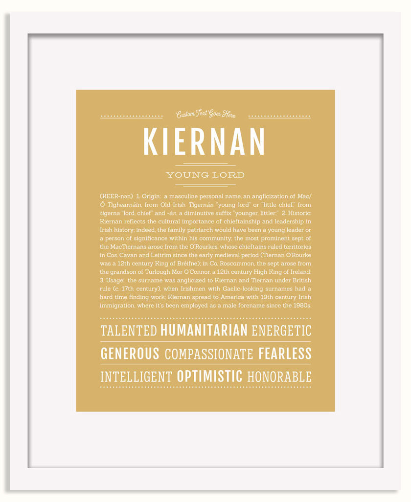 Frame Options | Matte Gold | White Frame, Matted
