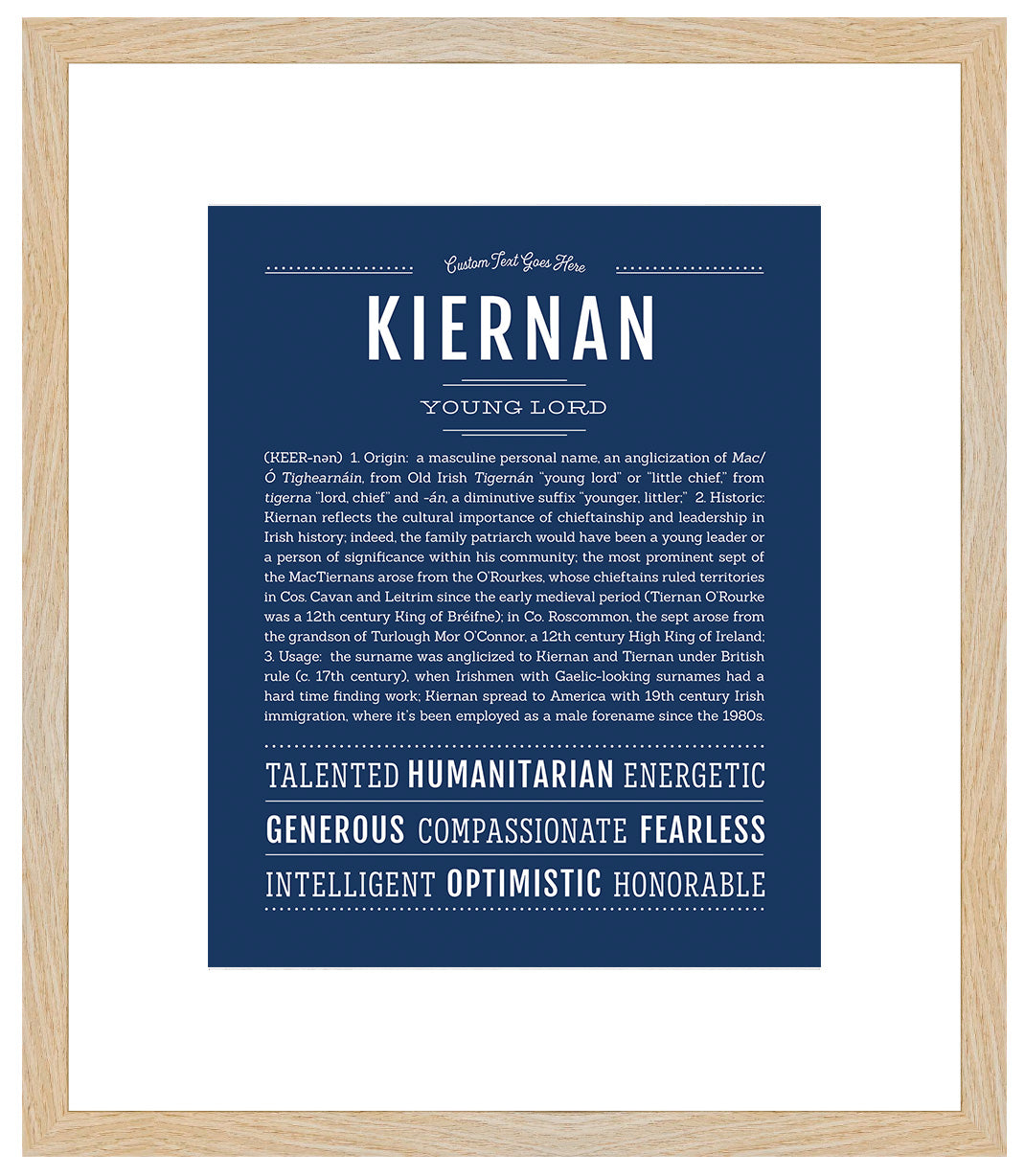 Frame Options | Midnight Blue | Maple Frame, Matted
