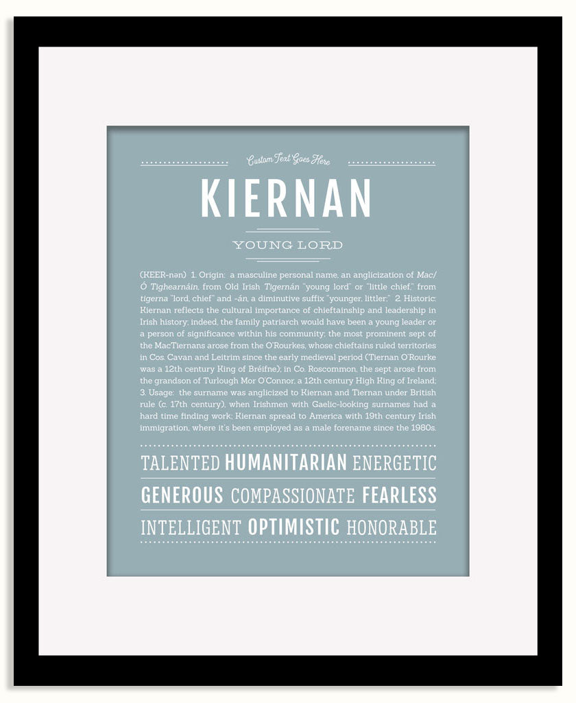 Frame Options | Powder Blue | Black Frame, Matted