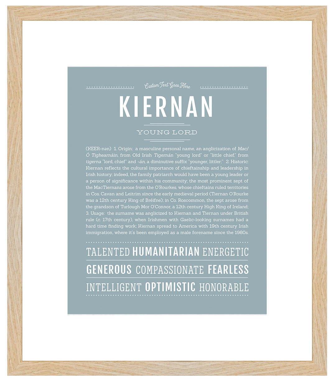 Frame Options | Powder Blue | Maple Frame, Matted