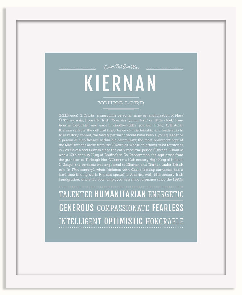 Frame Options | Powder Blue | White Frame, Matted