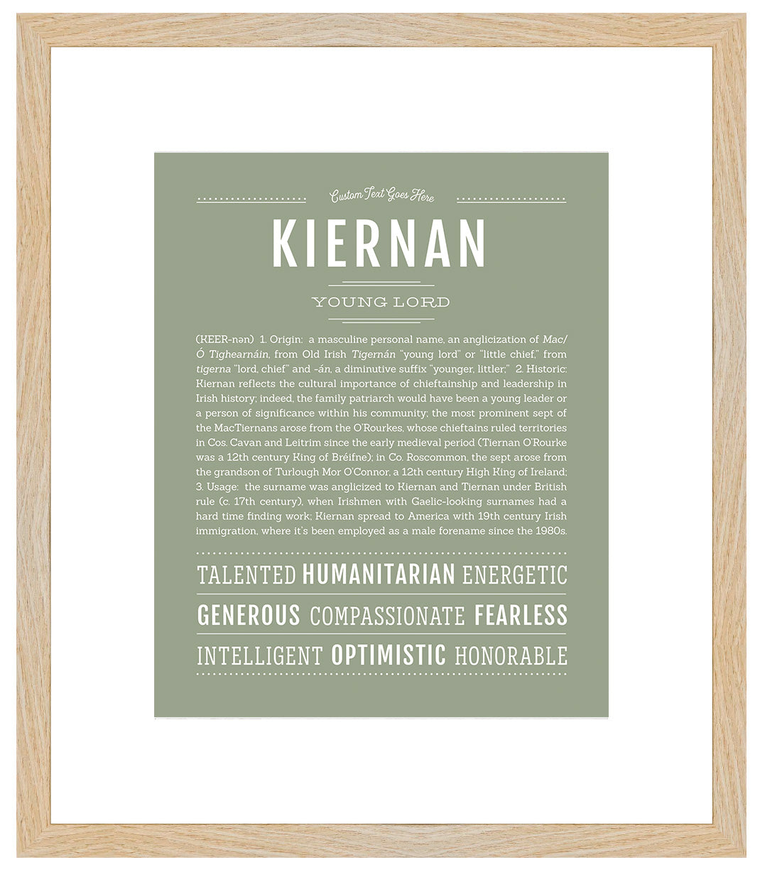 Frame Options | Sage | Maple Frame, Matted
