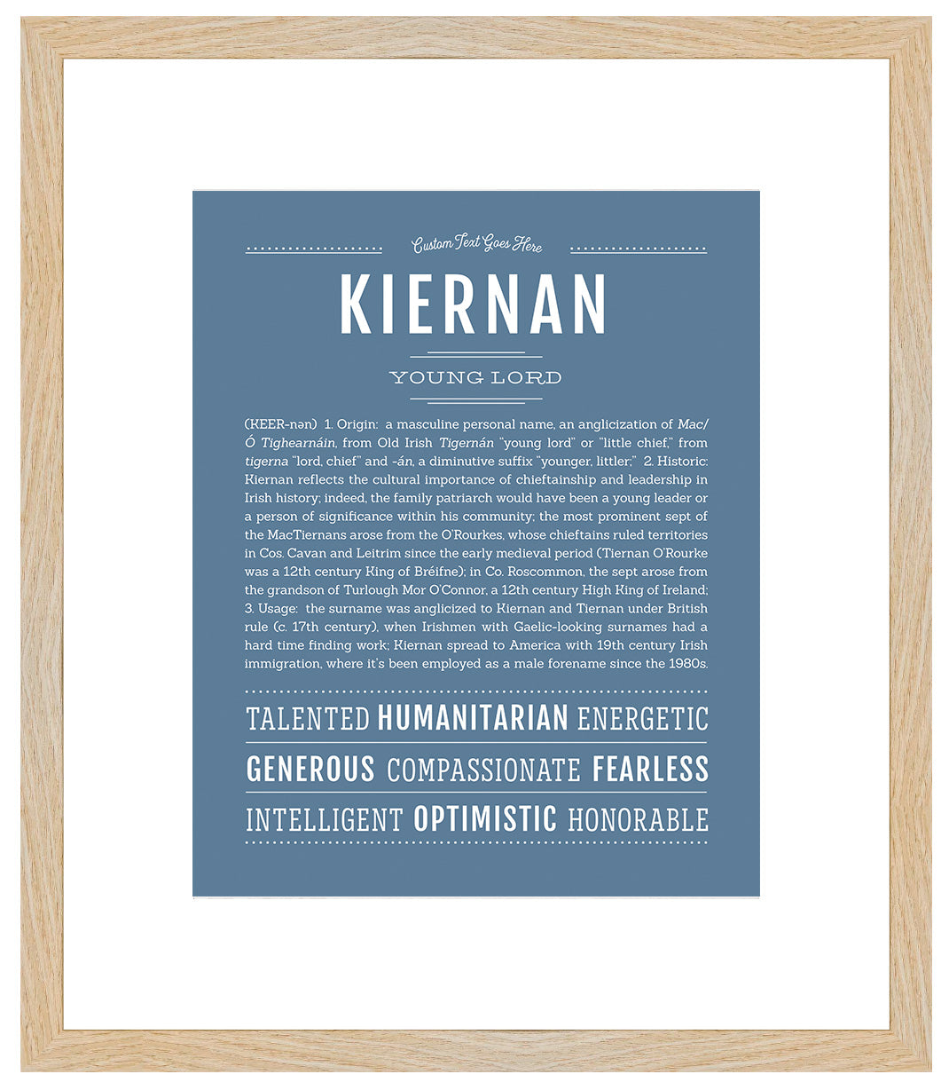 Frame Options | Steele Blue | Maple Frame, Matted