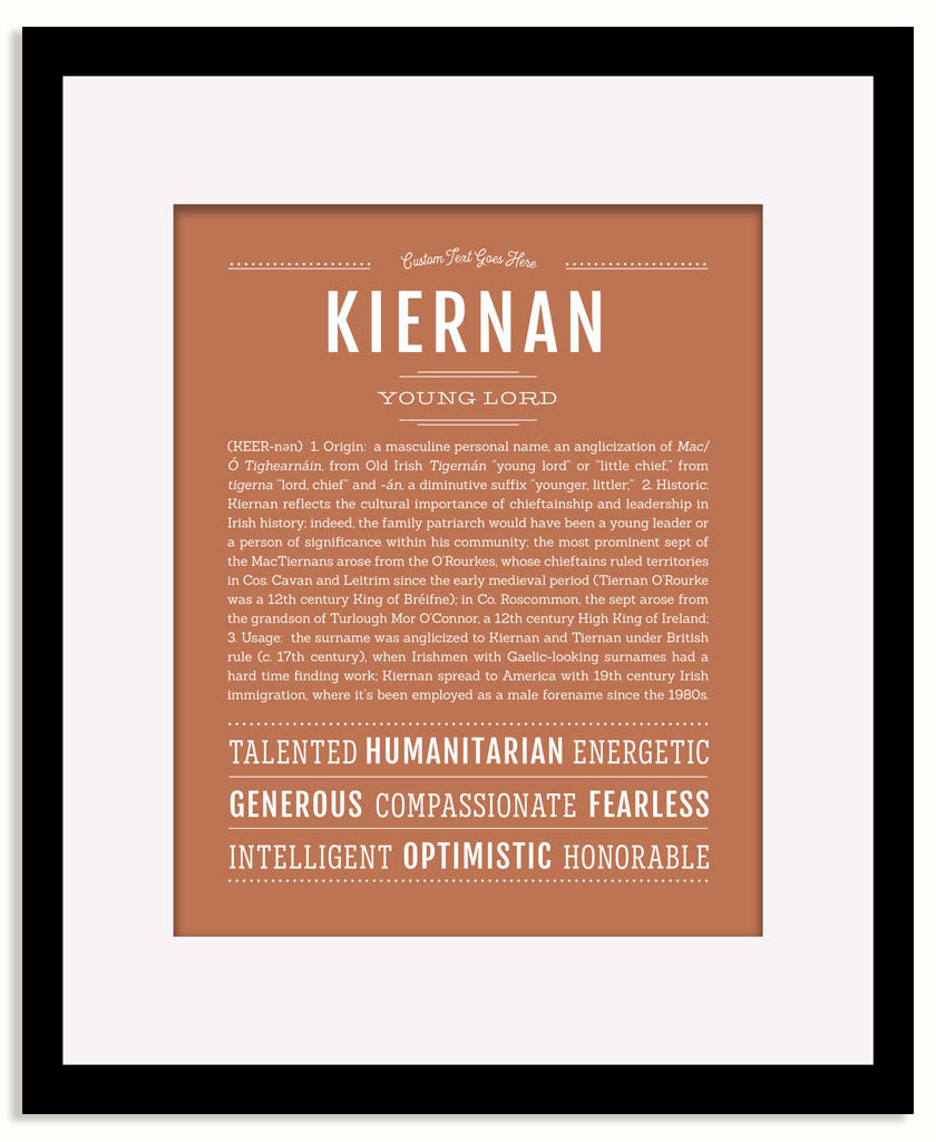 Frame Options | Terra Cotta | Black Frame, Matted