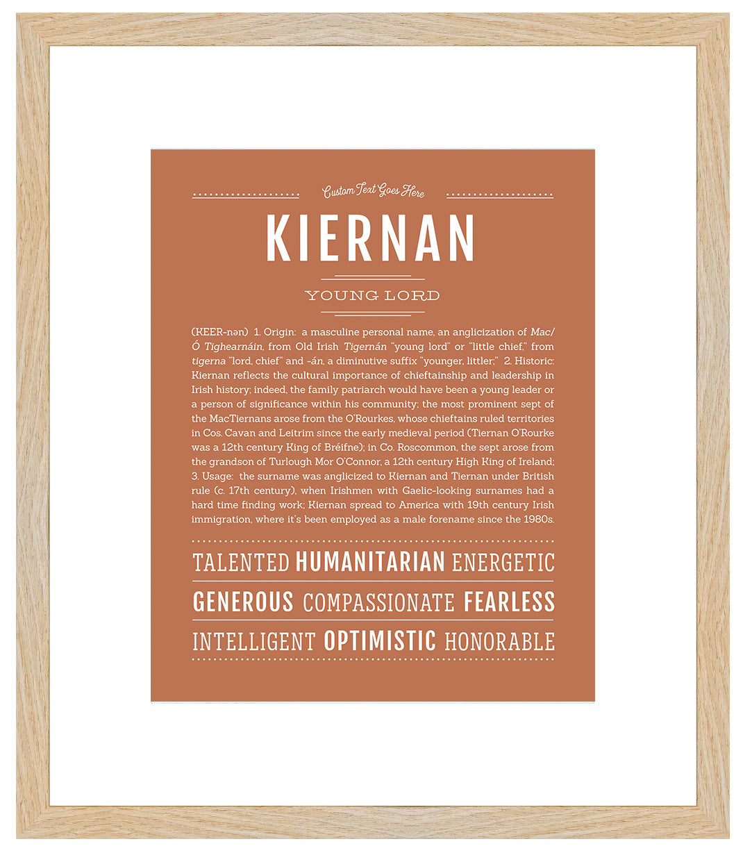 Frame Options | Terra Cotta | Maple Frame, Matted
