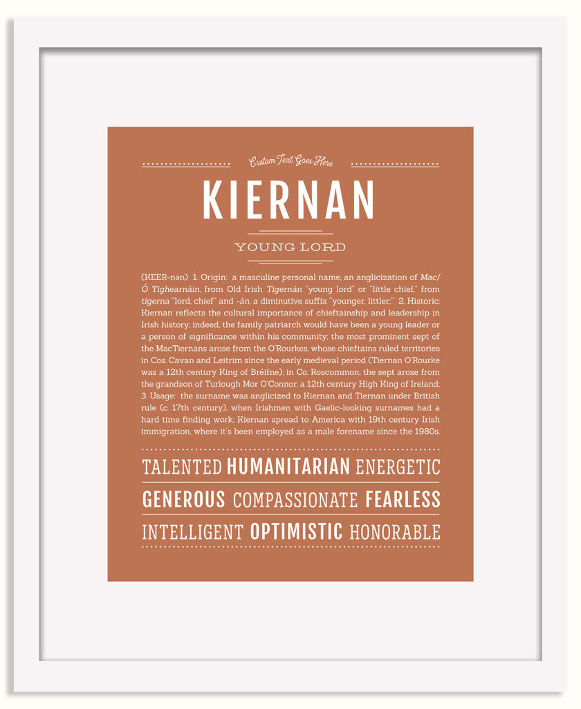 Frame Options | Terra Cotta | White Frame, Matted
