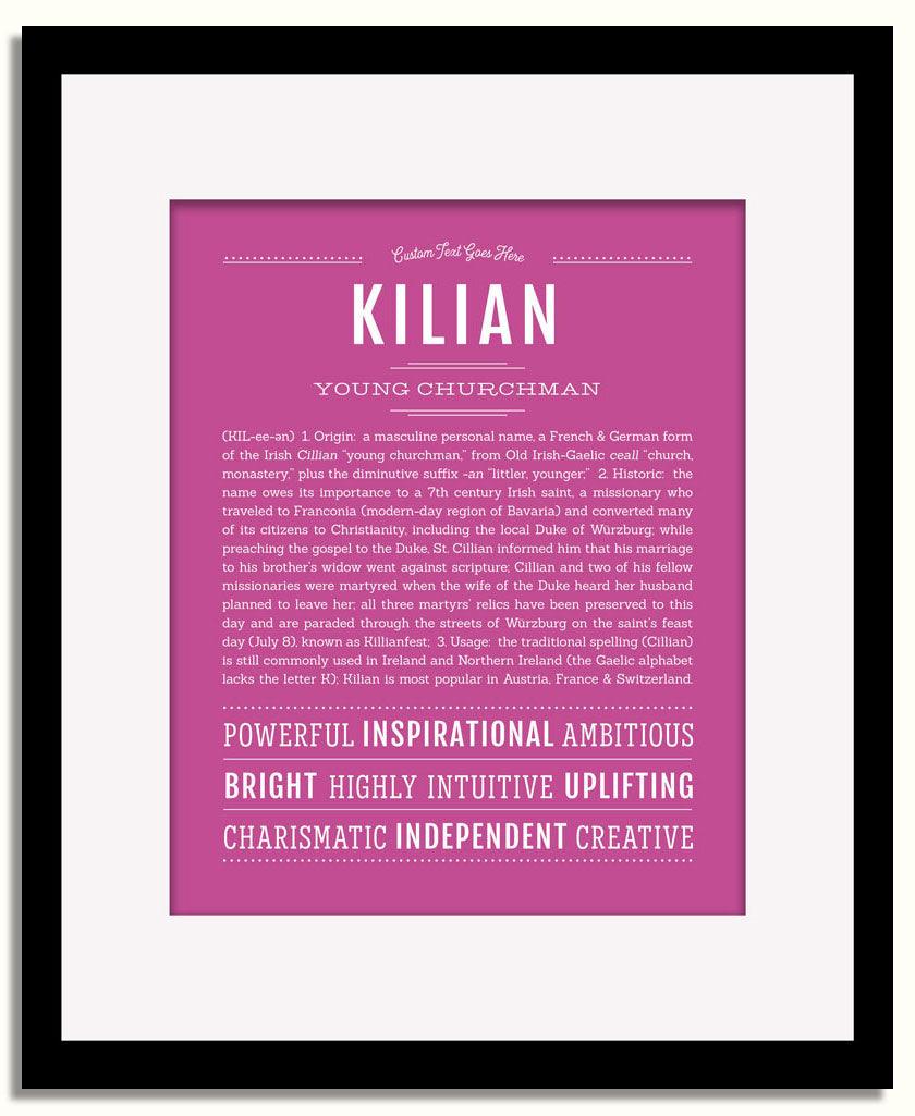 Frame Options | Dark Pink | Black Frame, Matted