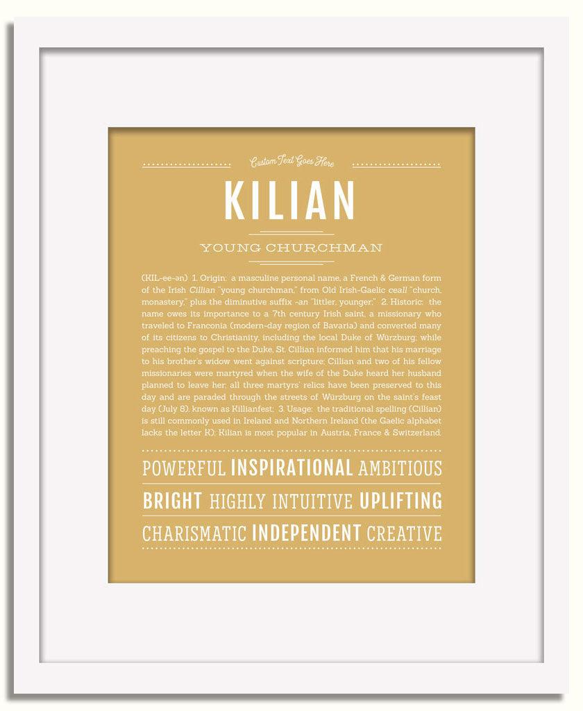 Frame Options | Matte Gold | White Frame, Matted