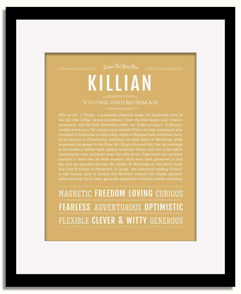 Frame Options | Matte Gold | Black Frame, Matted