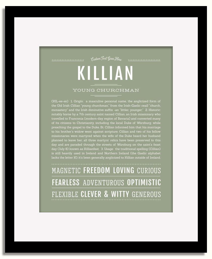 Frame Options | Sage | Black Frame, Matted