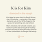 Kim Name Stories® keepsake art card