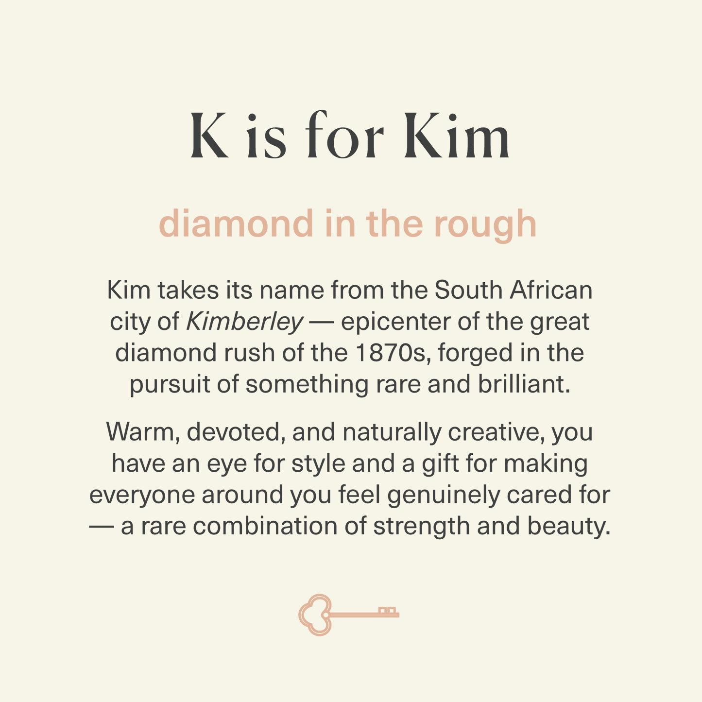 Kim Name Stories® keepsake art card