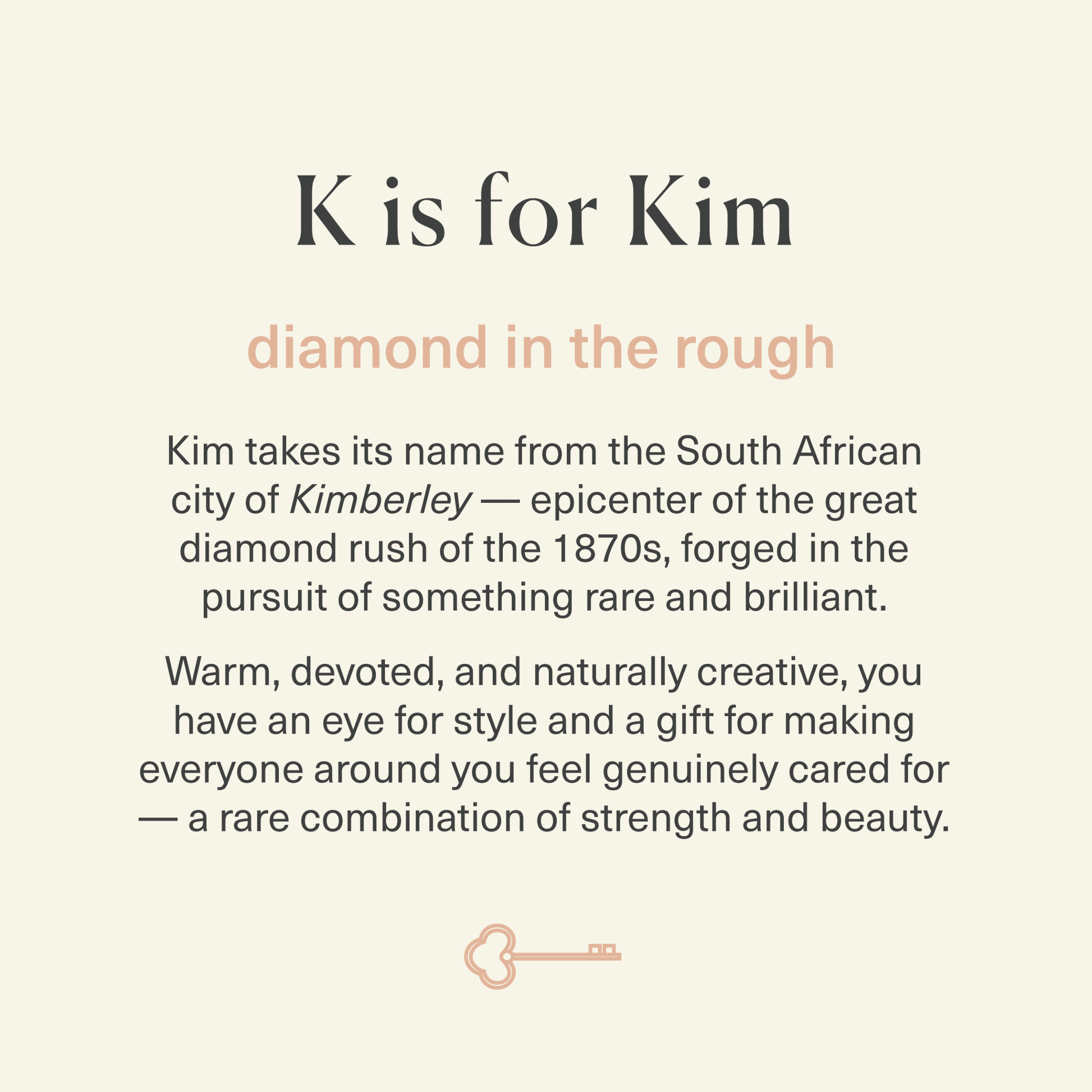 Kim Name Stories® keepsake art card