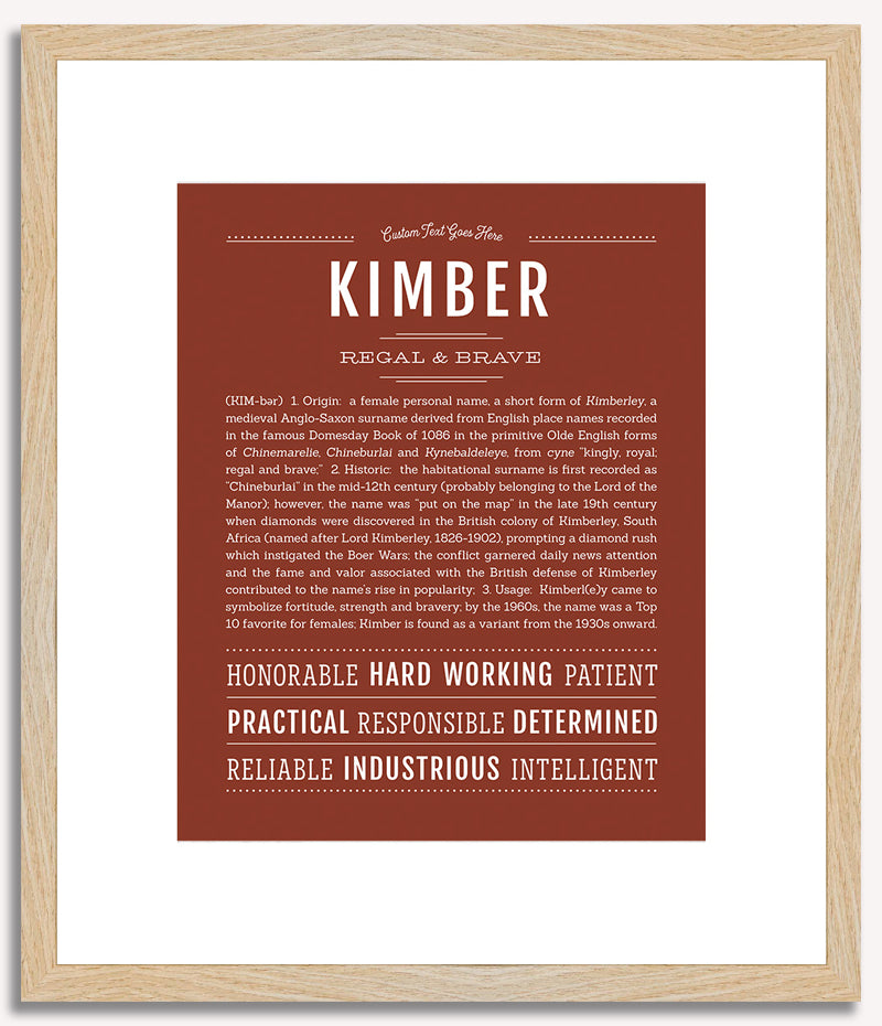 Kimber | Name Art Print