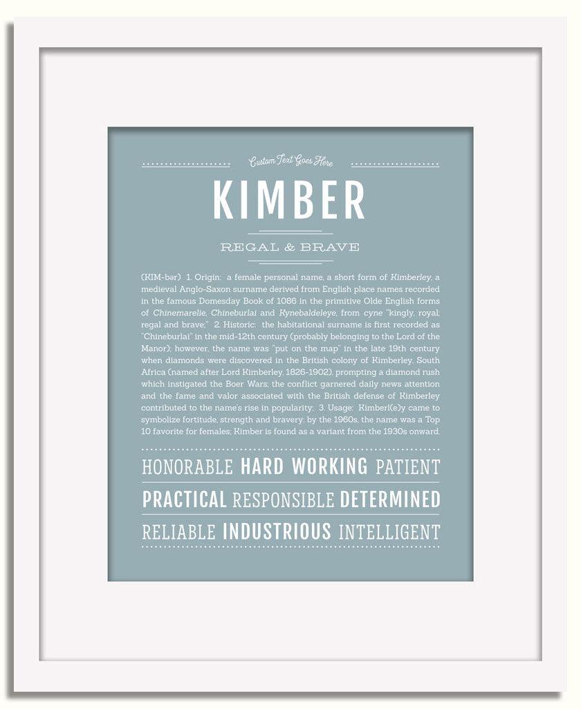 Frame Options | Powder Blue | White Frame, Matted