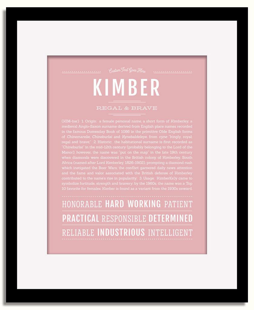 Frame Options | Dusty Rose | Black Frame, Matted