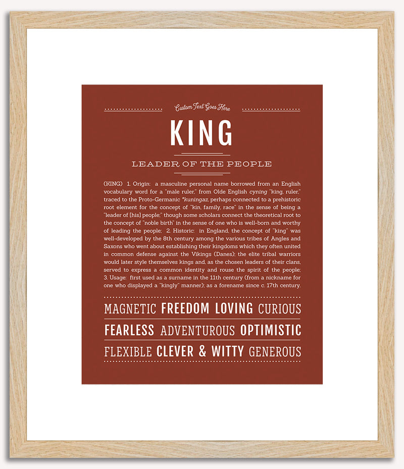 King | Name Art Print