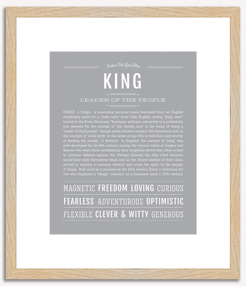 King | Name Art Print