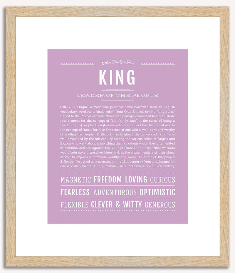 King | Name Art Print