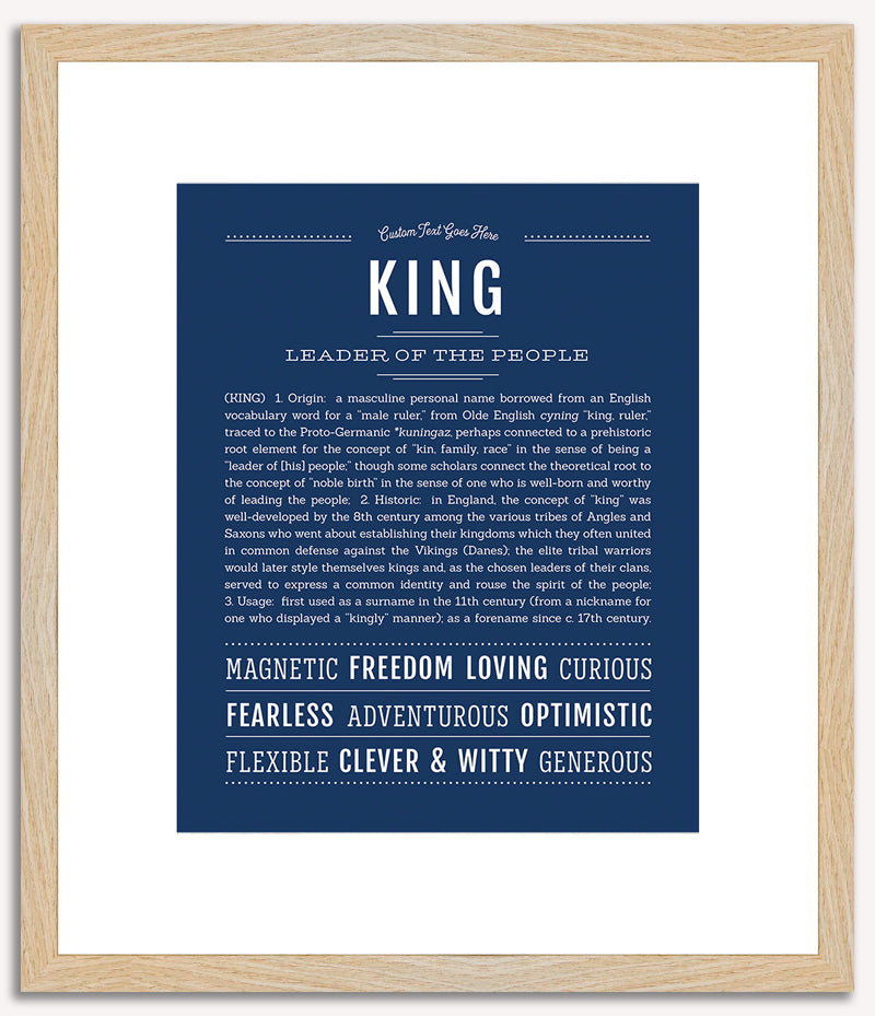 King | Name Art Print