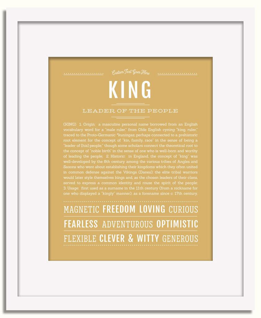 Frame Options | Matte Gold | White Frame, Matted