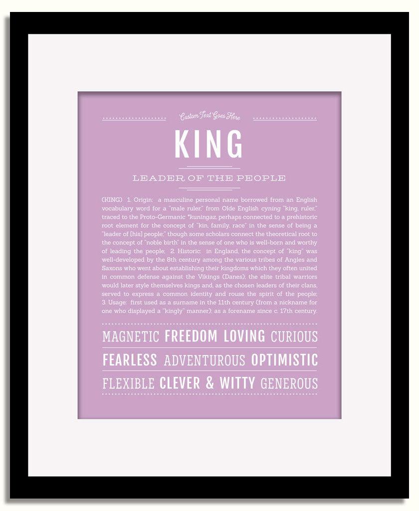 Frame Options | Lilac | Black Frame, Matted